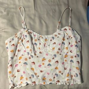 Summer mushroom and flower top